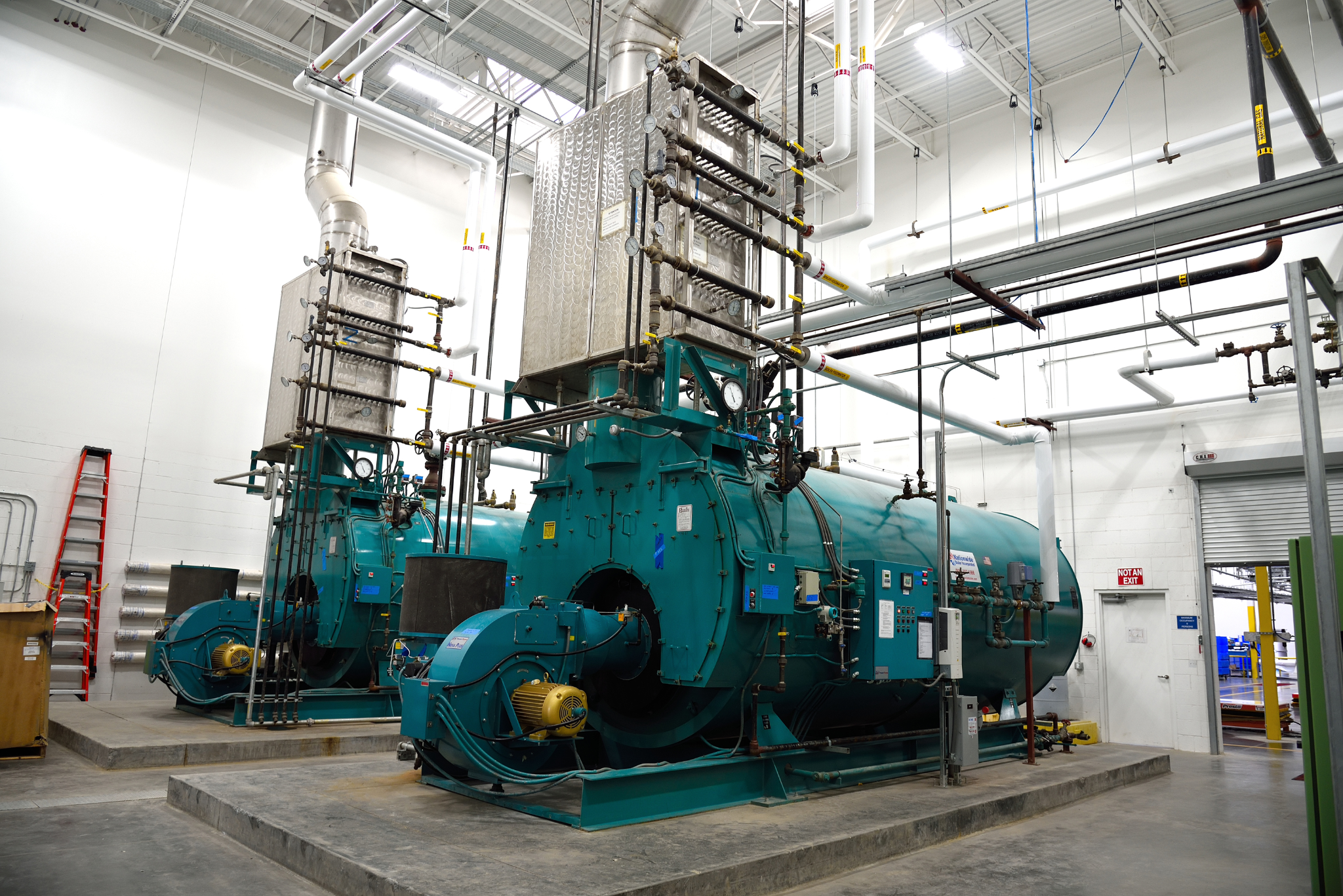 Industrial boiler room installation
